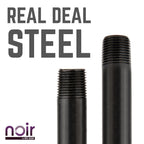 1/2 in. x 6 in. Prefinished Matte Black Pipe