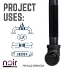 1/2 in. x 10 in. Prefinished Matte Black Pipe
