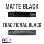 1/2 in. x 4 in. Prefinished Matte Black Pipe