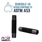 1/2 in. x 4 in. Prefinished Matte Black Pipe