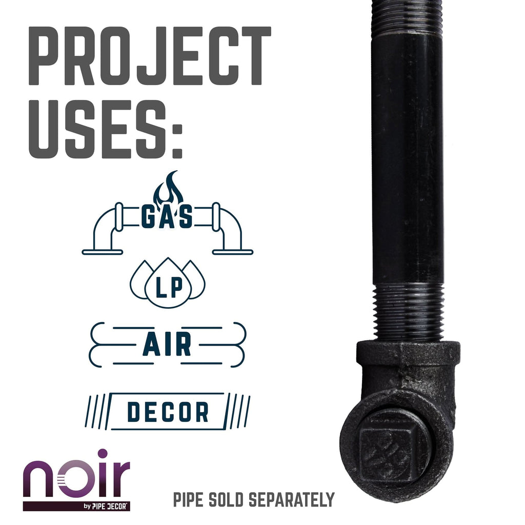 1/2 in. x 8 in. Prefinished Matte Black Pipe