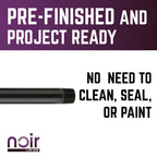3/4 in. x 8 in. Prefinished Matte Black Pipe