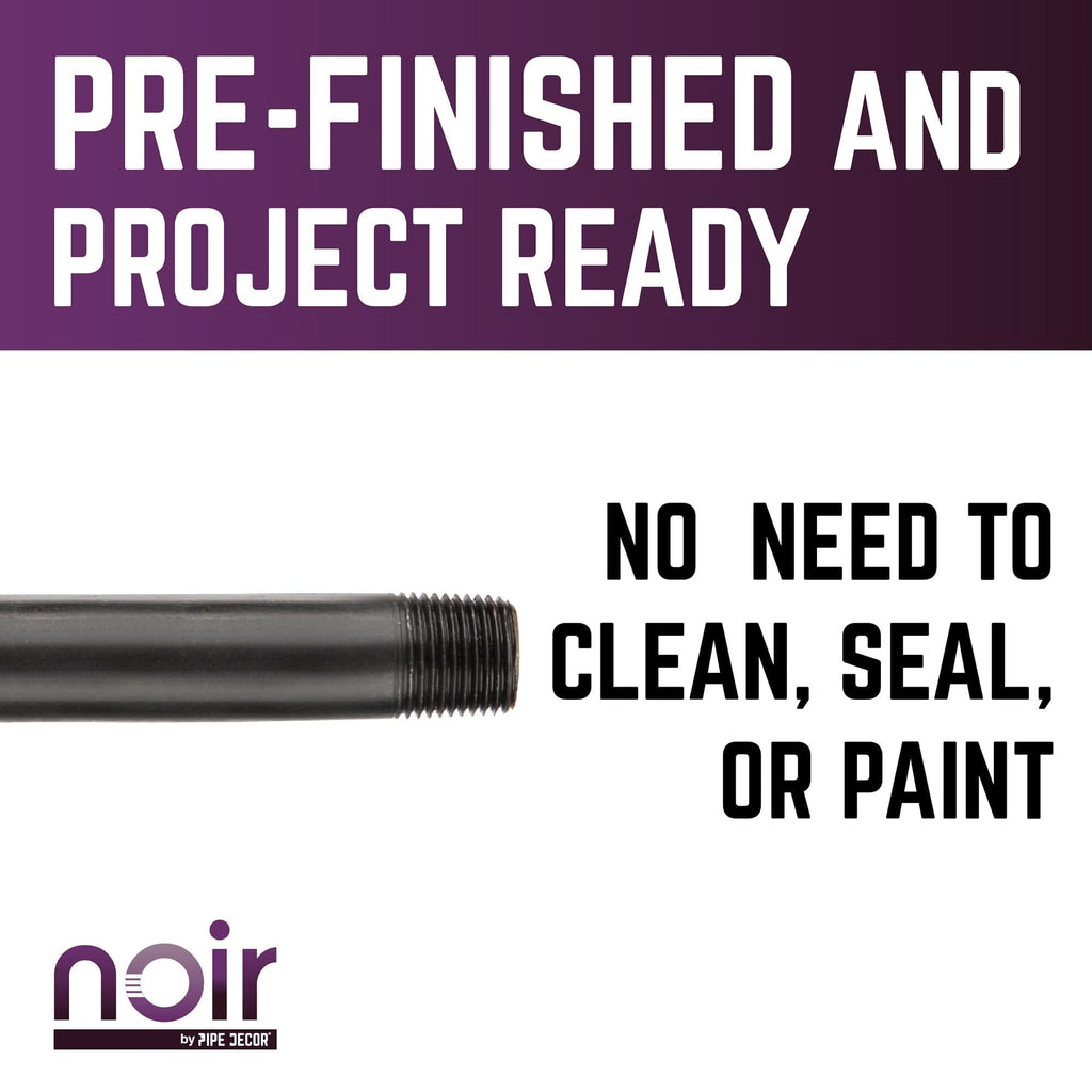 1/2 in. x 24 in. Prefinished Matte Black Pipe