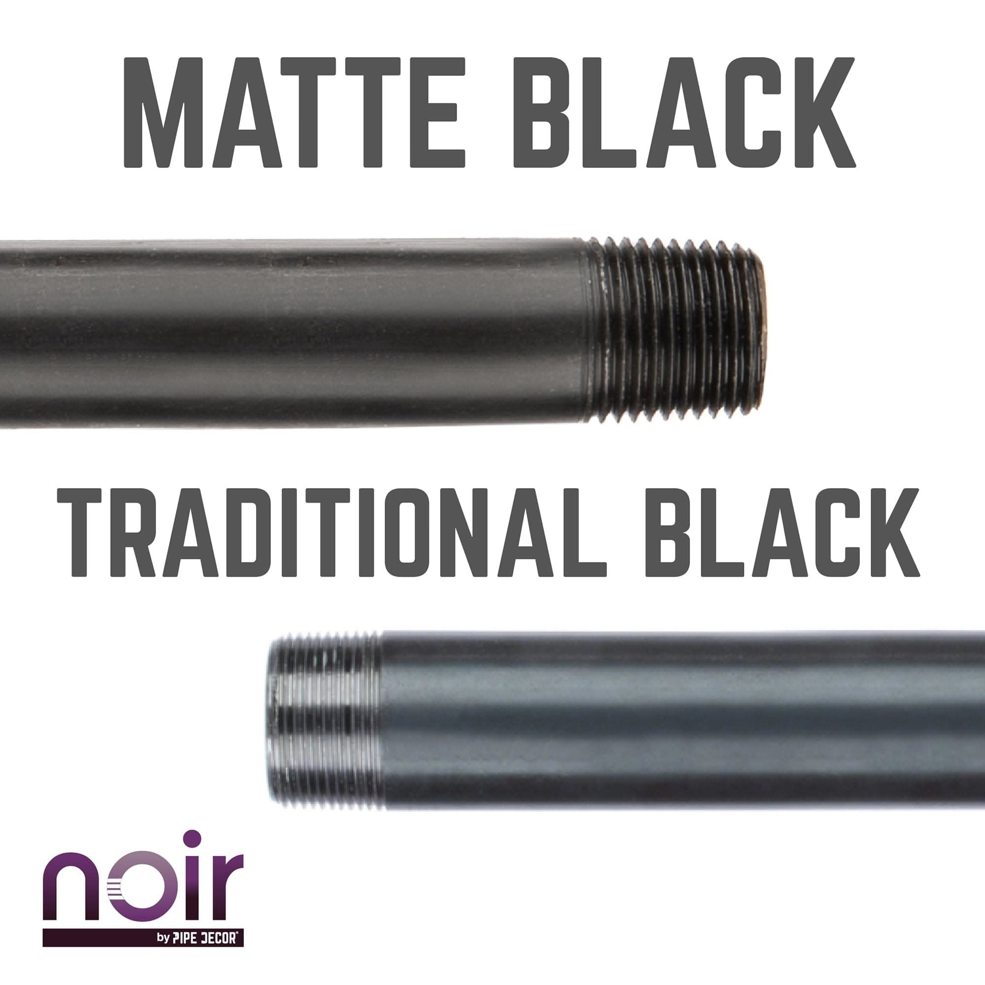 1/2 in. x 24 in. Prefinished Matte Black Pipe