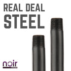 1/2 in. x 24 in. Prefinished Matte Black Pipe