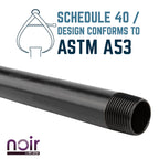 1/2 in. x 30 in. Prefinished Matte Black Pipe