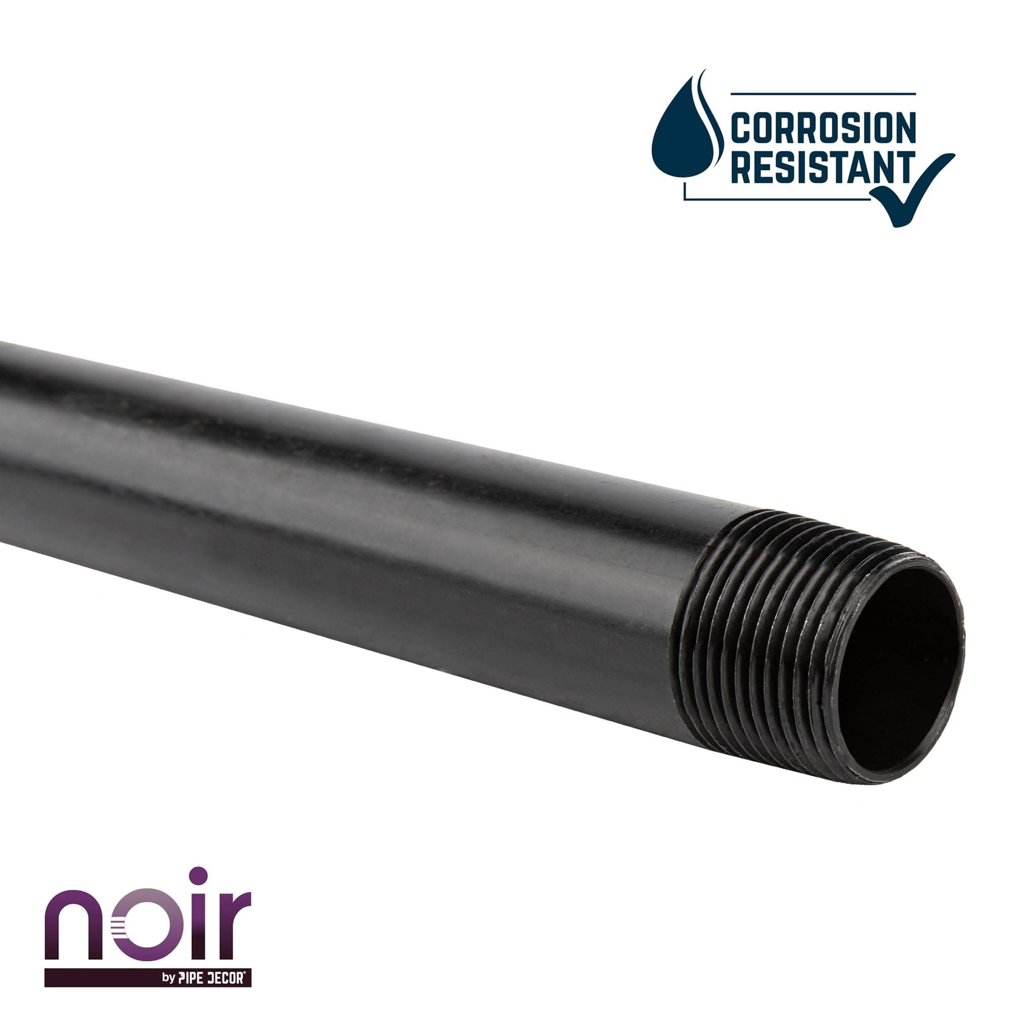 1/2 in. x 36 in. Prefinished Matte Black Pipe