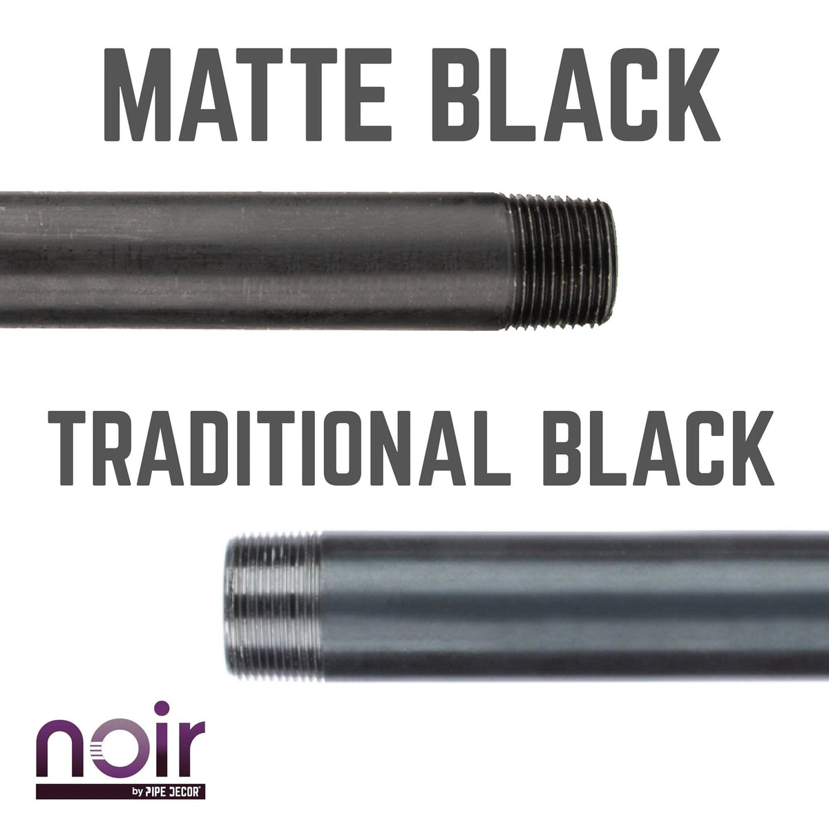 1 in. x 30 in. Prefinished Matte Black Pipe
