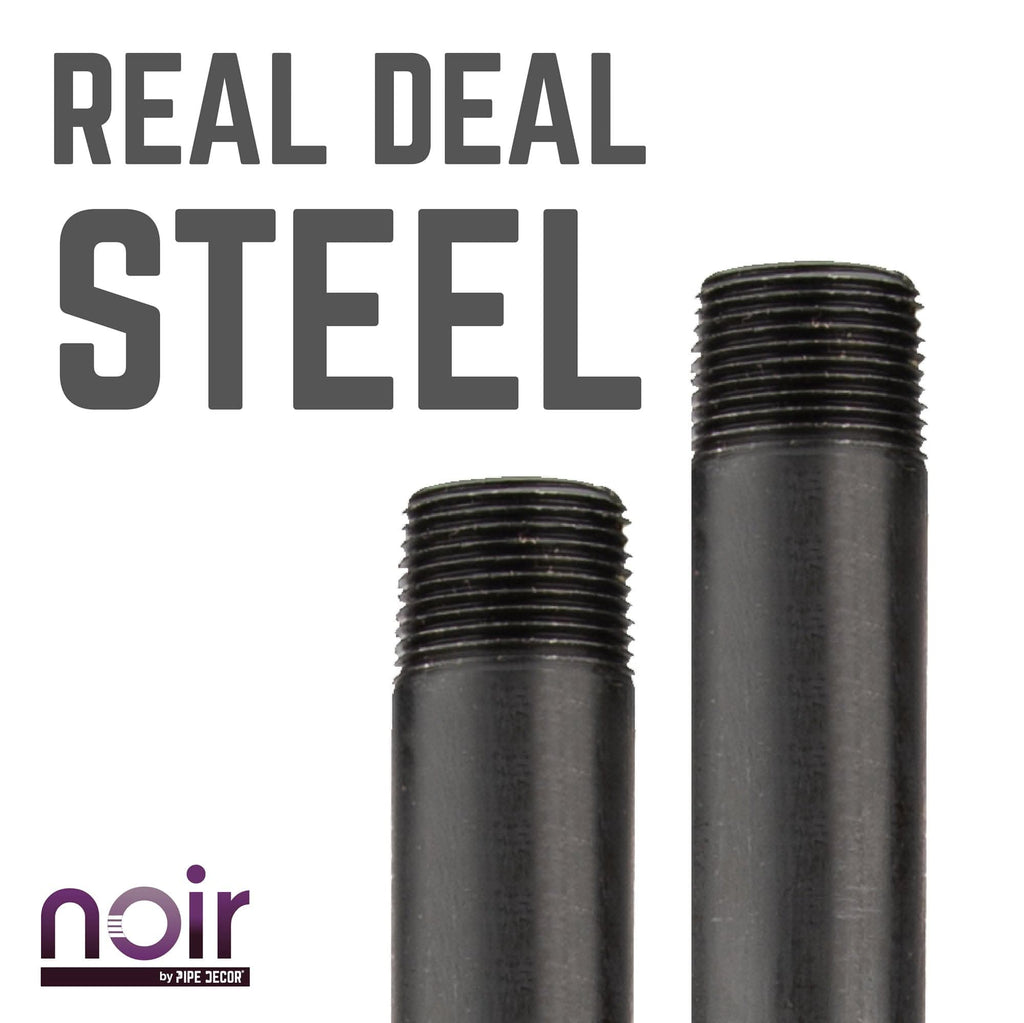 1 in. x 30 in. Prefinished Matte Black Pipe