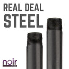 1 in. x 30 in. Prefinished Matte Black Pipe