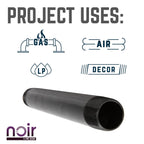 3/4 in. x 18 in. Prefinished Matte Black Pipe