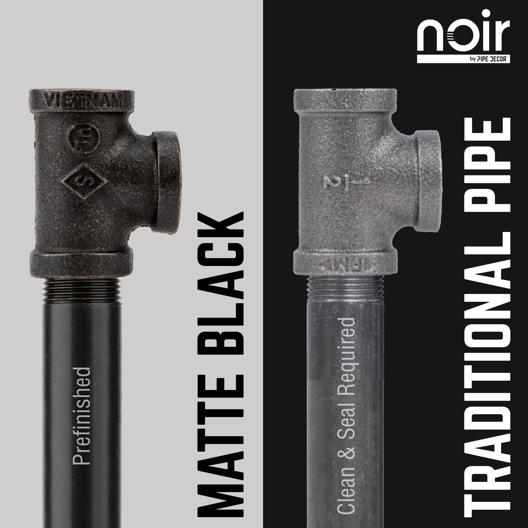1/2 in. x 6 in. Noir Black Barn Door Handle - 10.5 in. L