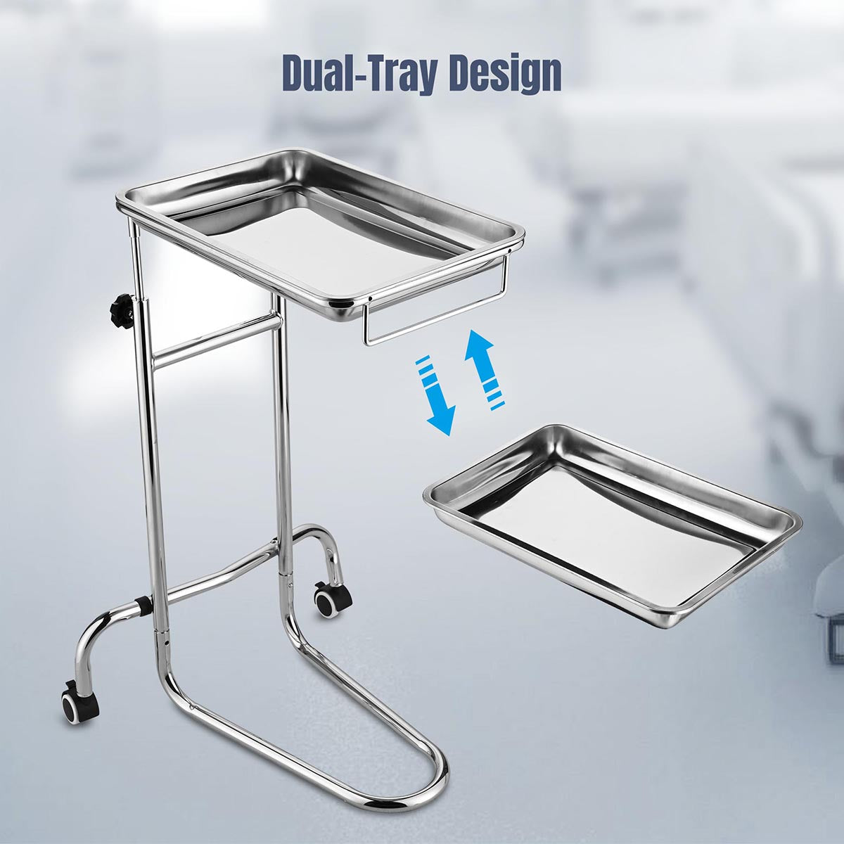 Yescom Mayo Stand Foot Operated Double Post