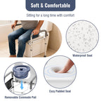 Yescom Raised Toilet Seat w/ Handles Height Adjustable Holds 375lbs