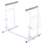 Yescom Freestanding Toilet Safety Rail Handrail with Magazine Rack