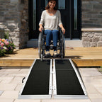 Yescom Aluminum Wheelchair Ramp 600lb Capacity 5'x29" Non-Slip Surface