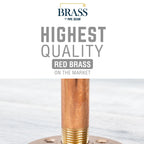 1/2 in. x 6 in. Red Brass Pipe
