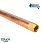 1/2 in. x 4 in. Red Brass Pipe