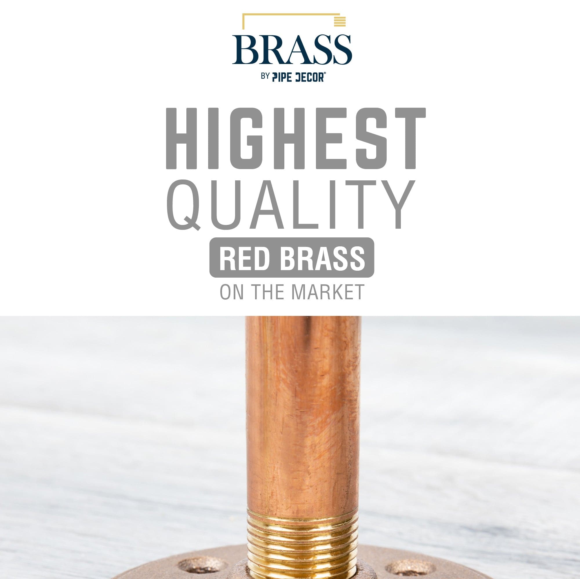3/4 in. x 10 in. Red Brass Pipe