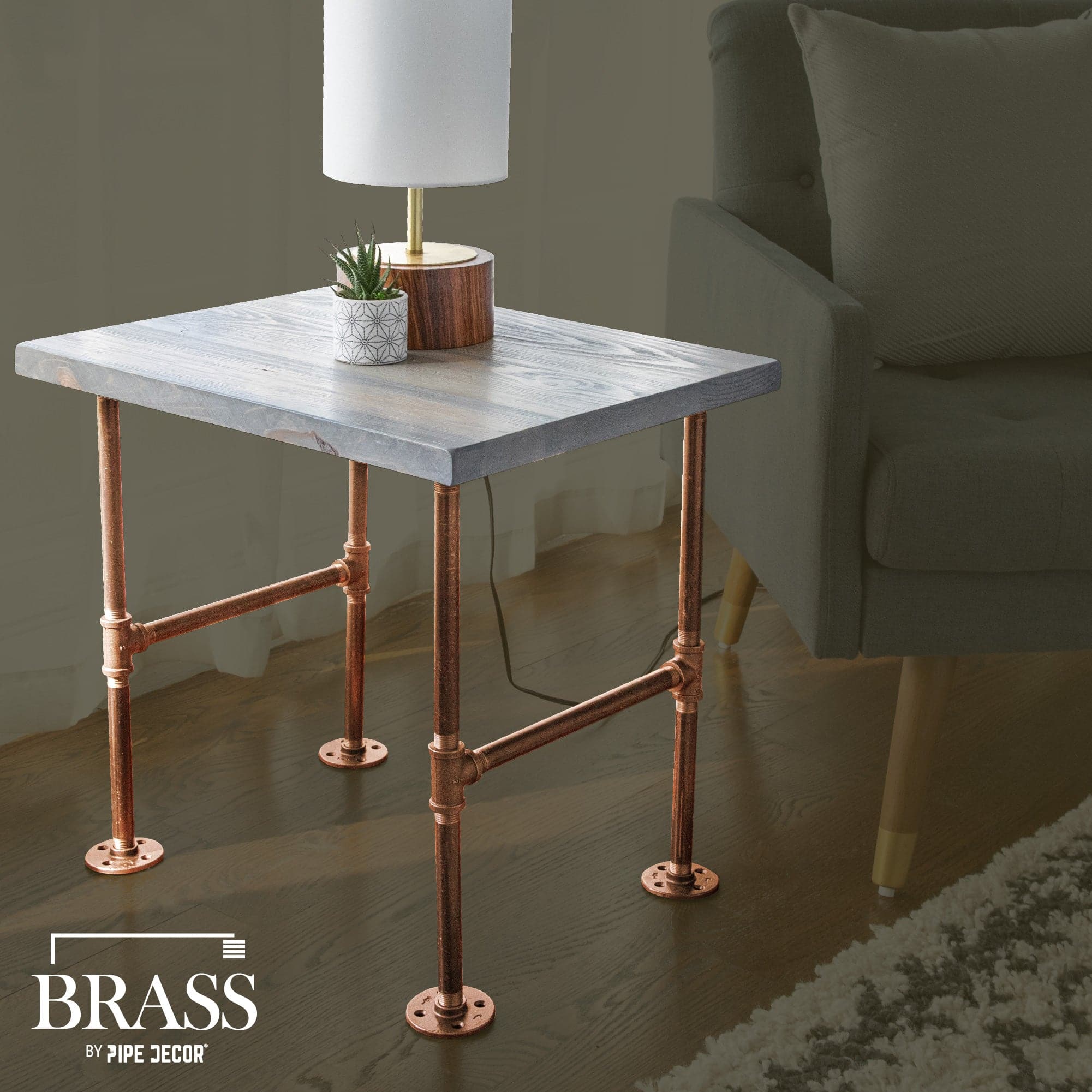 3/4 in. x 10 in. Red Brass Pipe