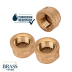 1/2 in. Red Brass Cap