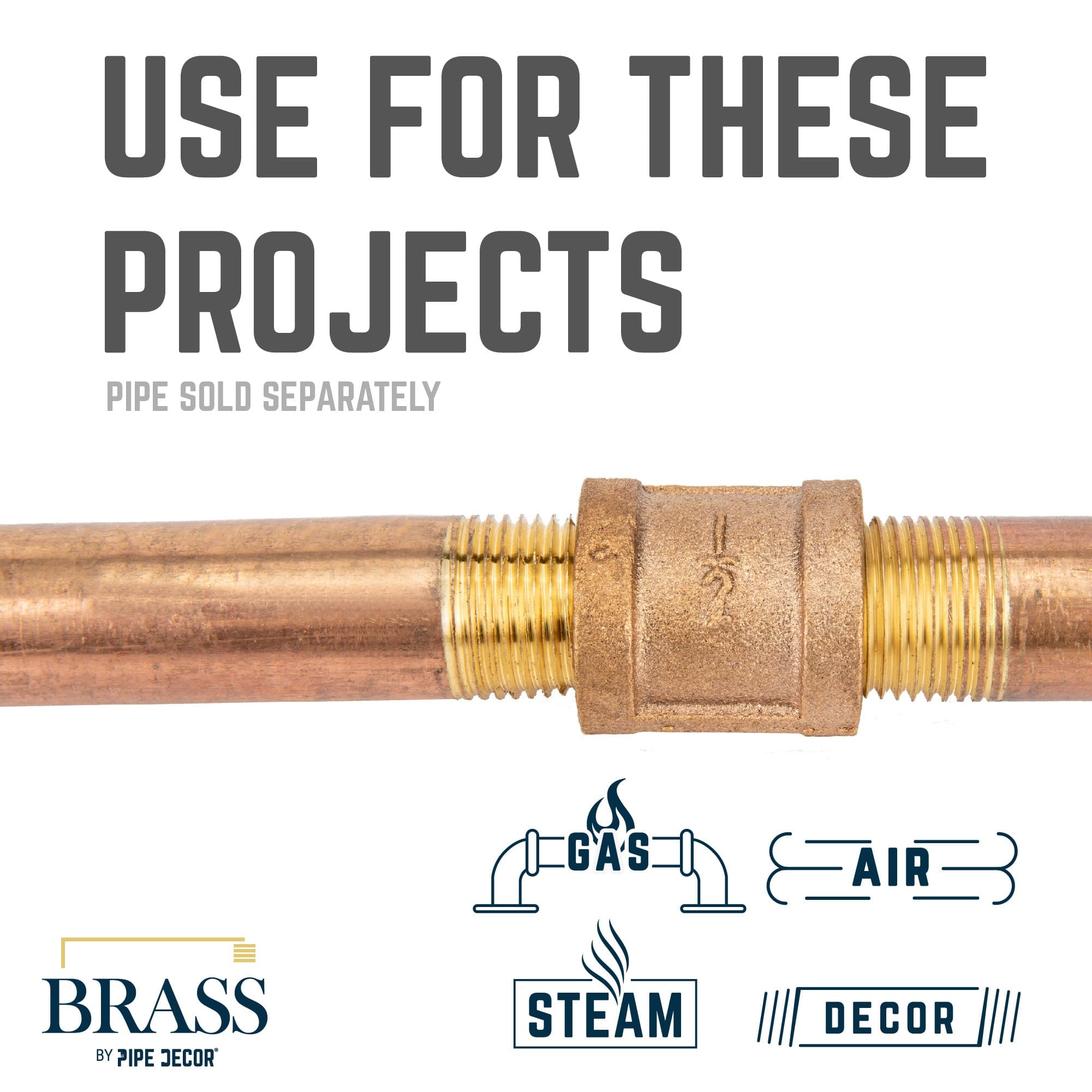 1/2 in. Red Brass Coupling