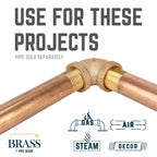 1/2 in. Red Brass 90 Degree Elbow