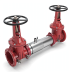 3" Double Check Backflow Preventor Valve Ductile Iron Assembly Grooved