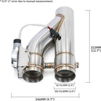 Universal 3 Inch Dual Stainless Steel Exhaust Valve Pipe Kit 2PC