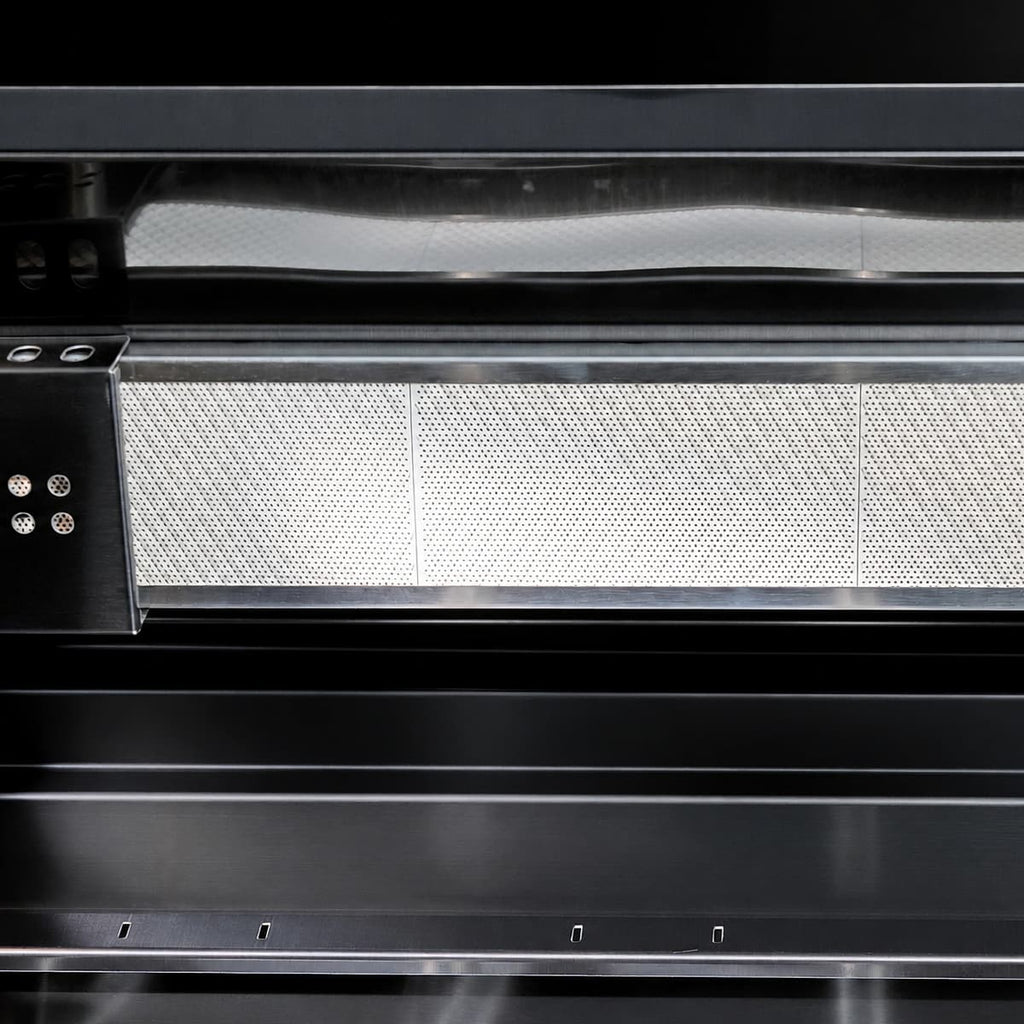 65" 4-Burner 72,000 BTU Black Outdoor Kitchen Island Grill Marble Countertops Wine Cooler