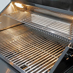 65" 4-Burner 72,000 BTU Black Outdoor Kitchen Island Grill +Side Burner + Marble Countertops