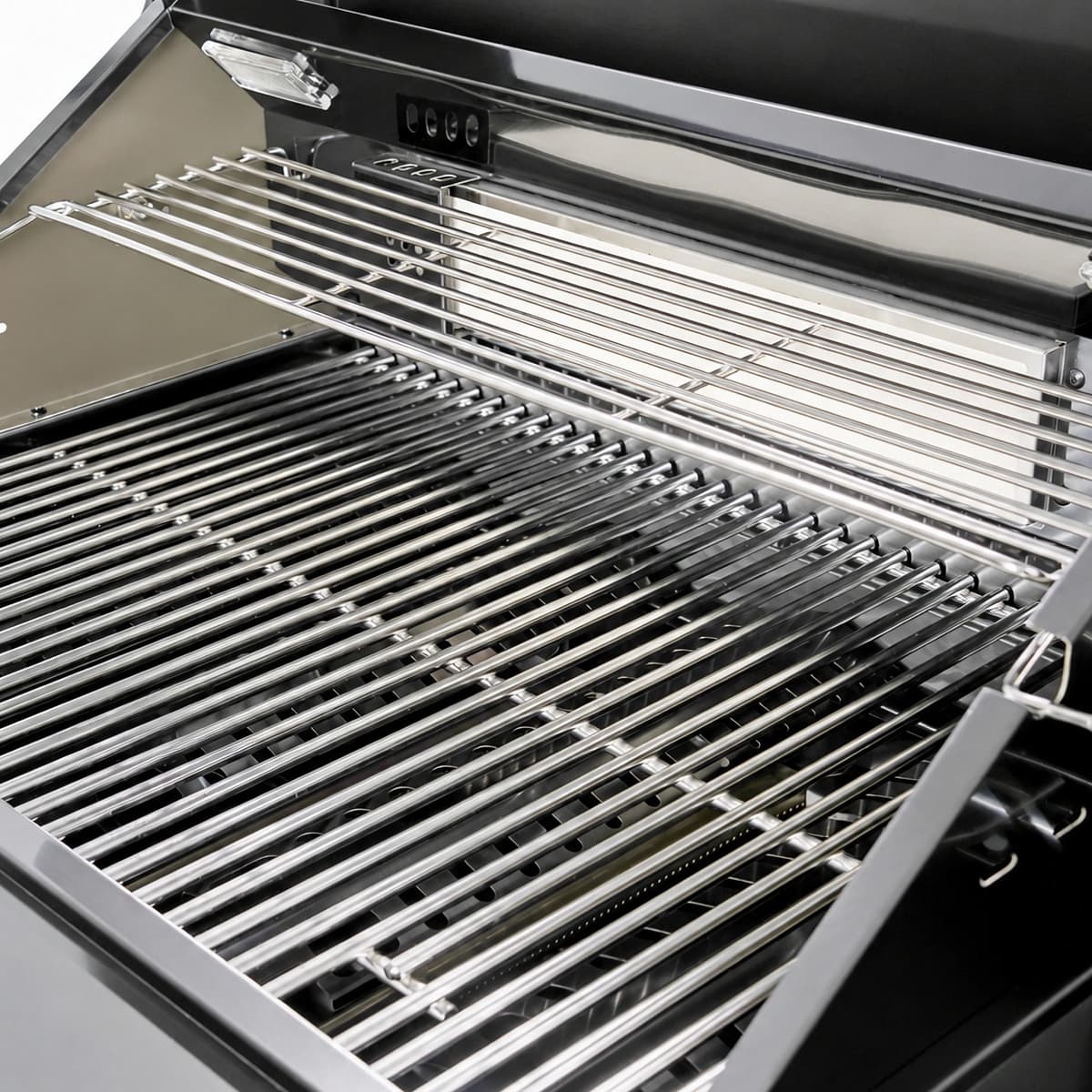 46"  Four Burners Black Outdoor Kitchen Islands Grill + Side Burner
