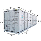 40ft High Cube Container with 4 Side Doors, with Logo