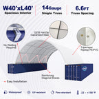 40'x40'x13' Shipping Container Canopy Shelter