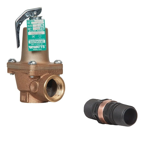 Relief Valve, Bronze, 3/4 in Inlet