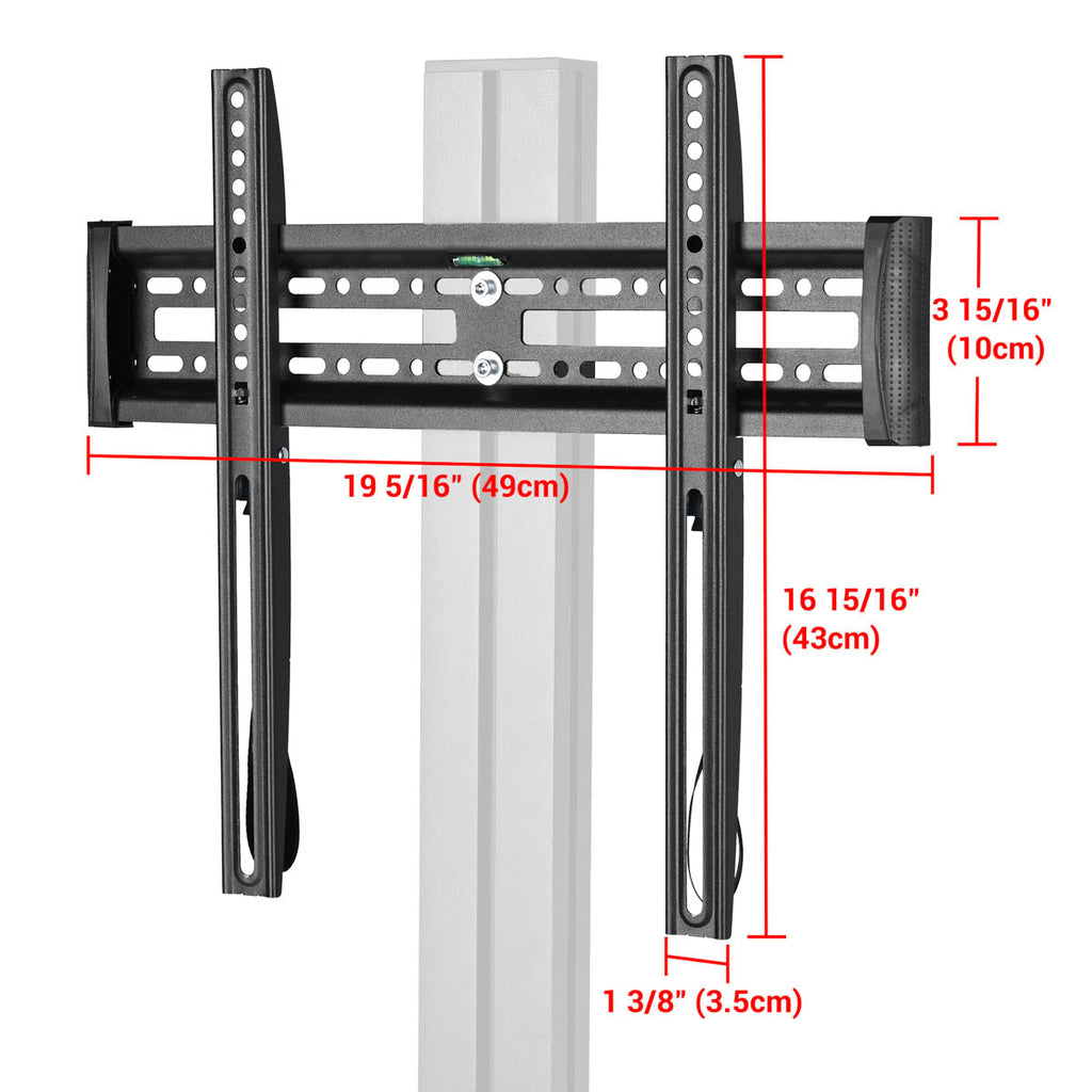 Yescom Mobile TV Stand Mount Bracket for Monitors up to 65"