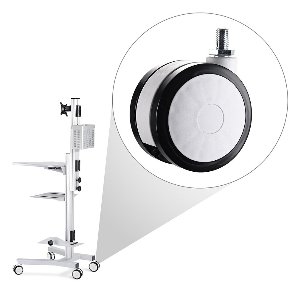 Yescom NexusX Mobile Computer Cart Swivel Caster Wheels 2Pcs