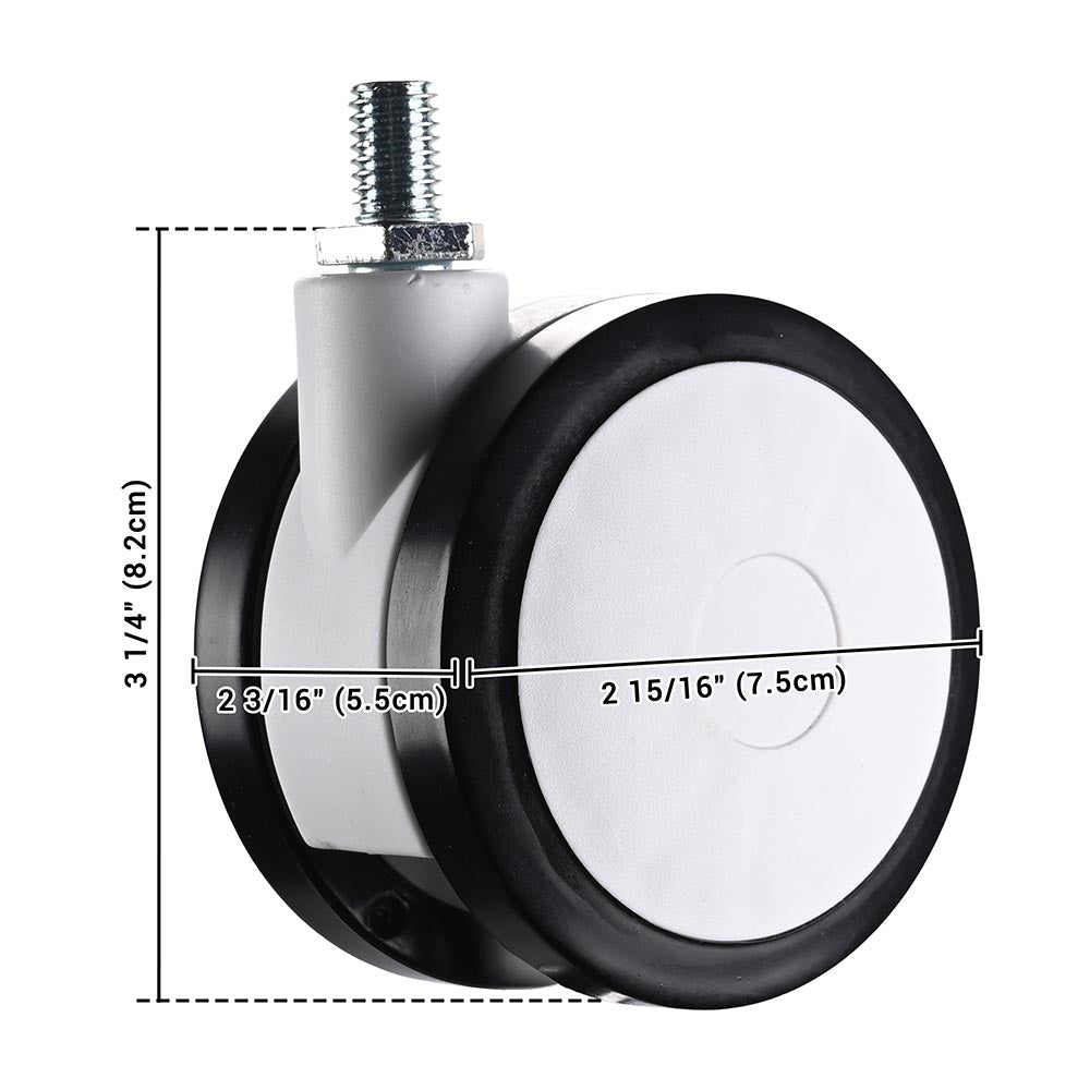 Yescom NexusX Mobile Computer Cart Swivel Caster Wheels 2Pcs