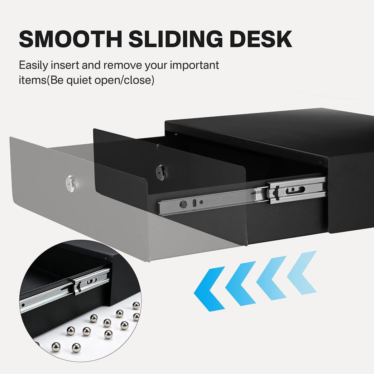 Yescom NexusX Mobile Computer Cart Drawer Locking Metal Drawer