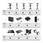 Yescom NexusX PC Computer Cart Workstation with Power Strip 2-Monitor