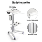 Yescom NexusX Rolling Laptop Cart with Power Outlet