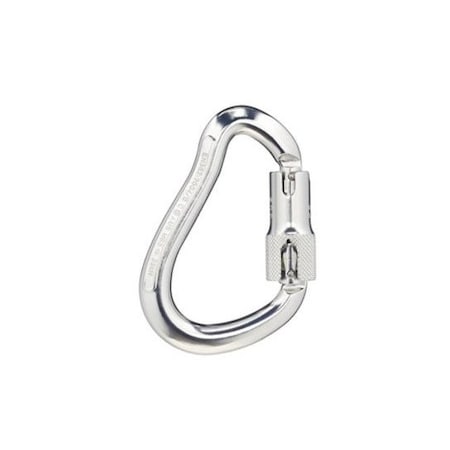 Carabiner, Auto-Lock, Pear, 4 9/10 in Length, 1" Gate Opening, Aluminum, Bare Aluminum