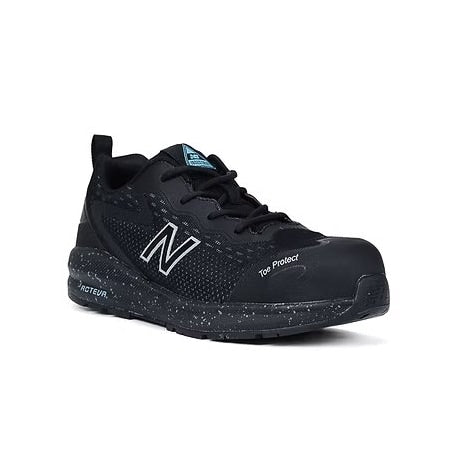Women's Composite Toe Athletic Shoe, Black/Aqua, 6 1/2, B, WIDLOGIBL
