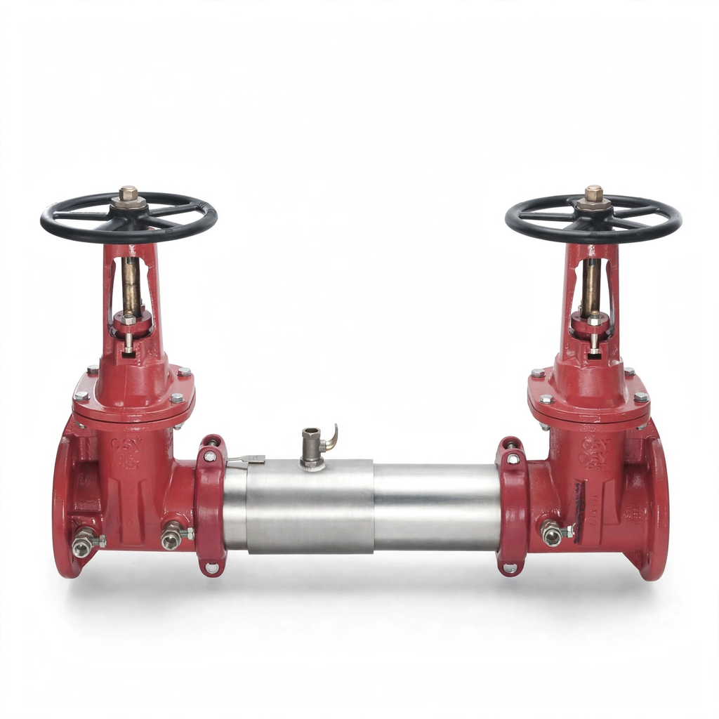 4" Double Check Assembly OSY Valve Fire Protection Backflow Preventor Valve