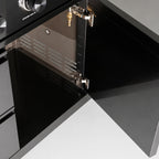 65" 4-Burner 72,000 BTU Black Outdoor Kitchen Island Grill + Round Side Burner