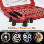 49-Piece Bolt and Screw Extractor Set with Drill Bits for Professional Auto Repair