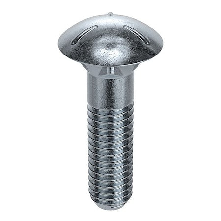 Carriage Bolt, Square Neck, 5/16"-18, 3 1/2 in L, Steel, Grade 2, Zinc-Plated, 50 PK