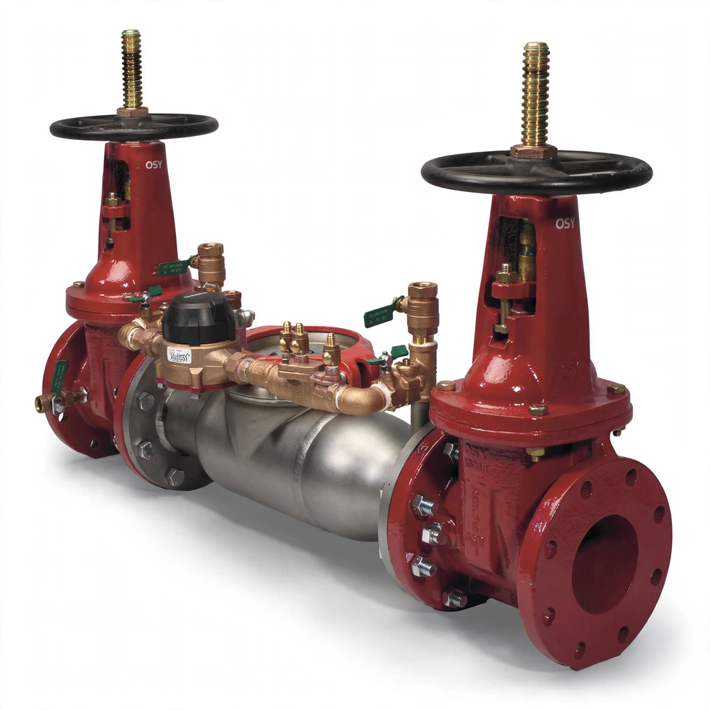 6" Double Check Backflow Preventer Valve GXG OSY Assembly