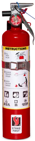5 lb ABC 3A40BC Chrome Fire Extinguisher With Whistle Valve