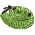 50' Green Coil Hose w/8-Pattern Plastic Nozzle 27389